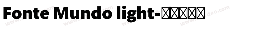 Fonte Mundo light字体转换